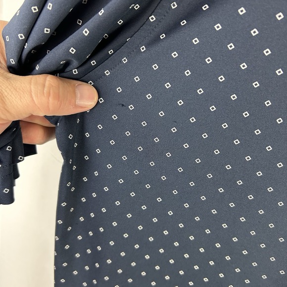 FootJoy Mens Golf Polo Sz XL Navy/White Geometric Diamond Print Mesa - Picture 12 of 15